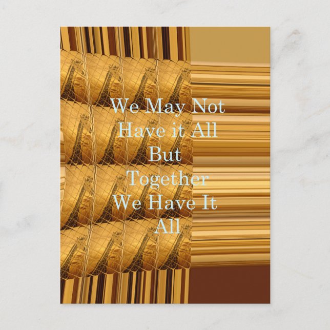 Inspirational Message with African Wildlife Design Postcard (Front)