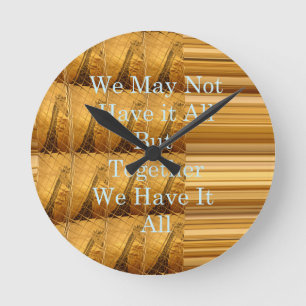 Inspirational Message with African Wildlife Design Round Clock