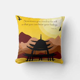 Inspirational Mindful Quote Throw Pillow