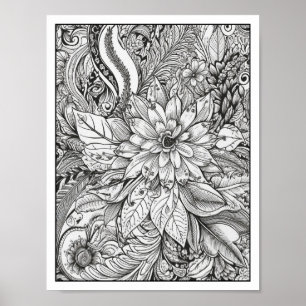Inspirational/Mindfulness Adult Coloring Poster