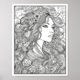 Inspirational/Mindfulness Adult Coloring Poster