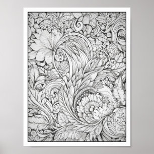 Inspirational/Mindfulness Adult Coloring Poster