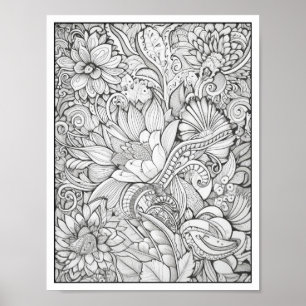Inspirational/Mindfulness Adult Coloring Poster