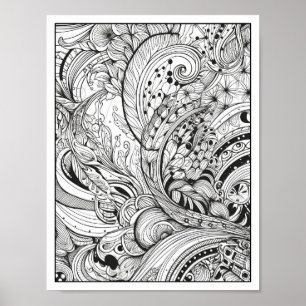 Inspirational/Mindfulness Adult Coloring Poster