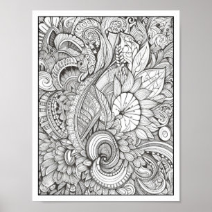 Inspirational/Mindfulness Adult Coloring Poster