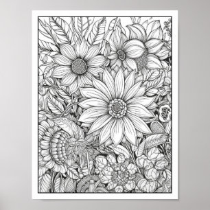 Inspirational/Mindfulness Adult Coloring Poster