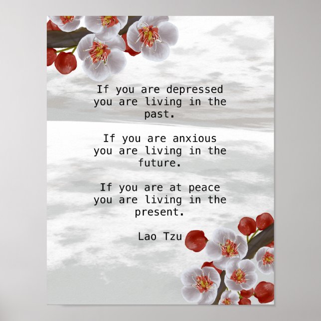 Inspirational Mindfulness Quote  Poster (Front)