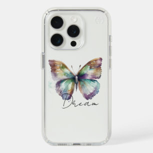 Inspirational Mint Aqua Blue Dream Butterfly iPhone 15 Pro Case