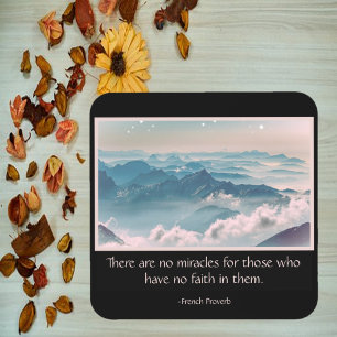 Inspirational Miracle Quote Mountain View Coasters