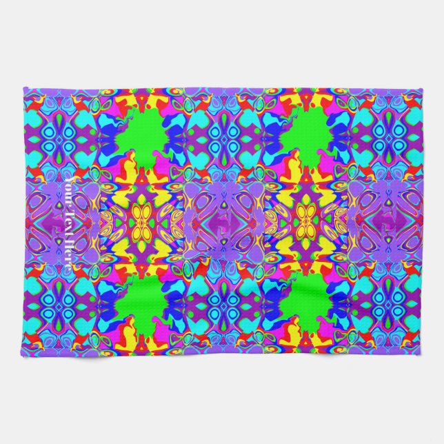 Inspirational Mirror Effect Abstract Art Pattern Kitchen Towel (Horizontal)
