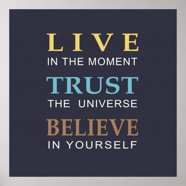 Inspirational Modern Typography Poster (Front)