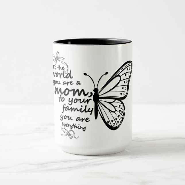 Inspirational Mom Butterfly Mug (Center)