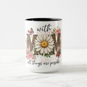Inspirational Mom Butterfly/Sunflower Mug