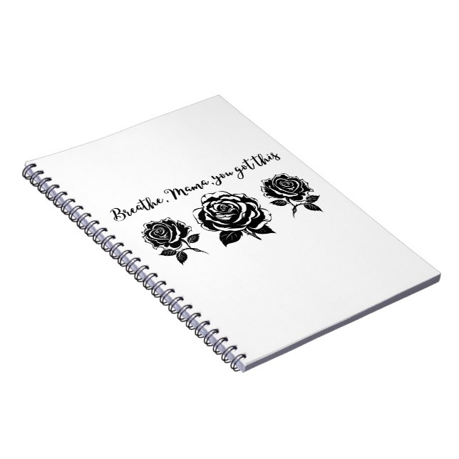 Inspirational Mom Life Quote Design Notebook (Right Side)