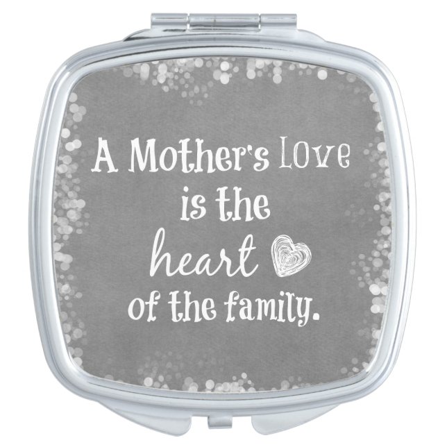 Inspirational Mom Quote Compact Mirror (Front)