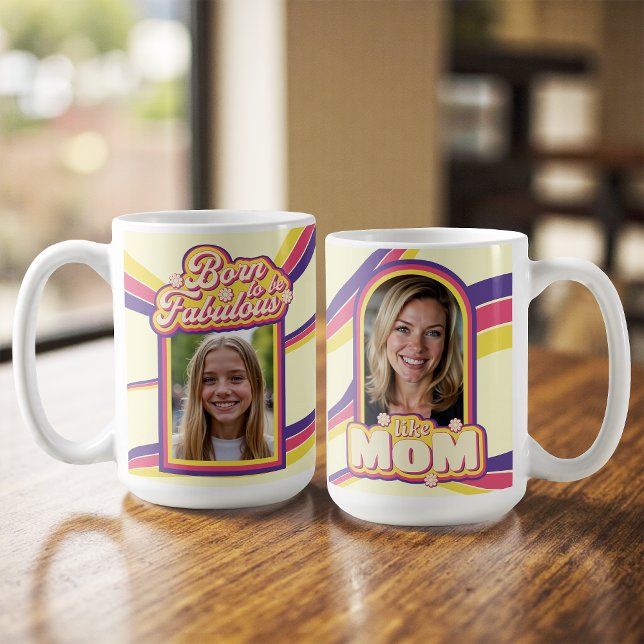 Inspirational Mom Quote Fun Retro Typography Photo Coffee Mug (Creator Uploaded)