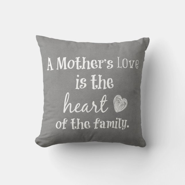 Inspirational Mom Quote Throw Pillow (Front)