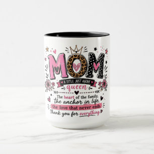 Inspirational Mom Title Above Queen Mug
