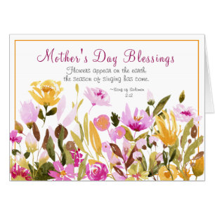 Inspirational Mother's Day Flower Garden Bible Big Card