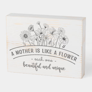 Inspirational Mother's Day Quote Wooden Box Sign