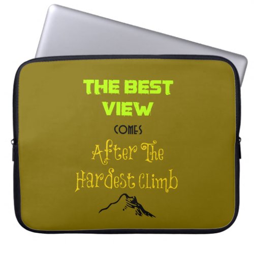 Inspirational Motivating Hiking Quote Typography Laptop Sleeve