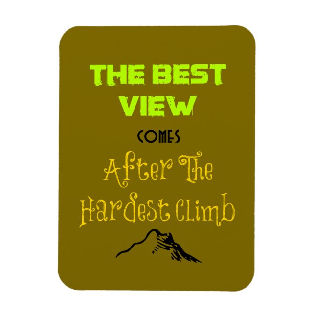 Inspirational Motivating Hiking Quote Typography Magnet (Vertical)