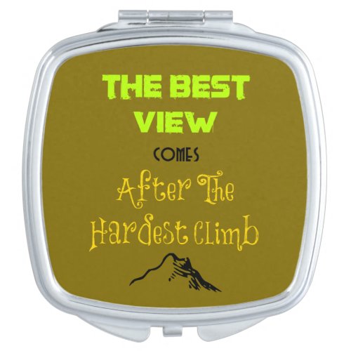 Inspirational Motivating Hiking Quote Typography Makeup Mirror
