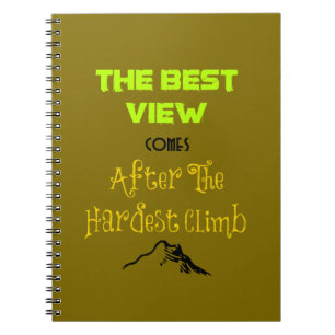 Inspirational Motivating Hiking Quote Typography Notebook
