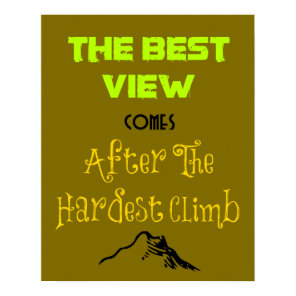 Inspirational Motivating Hiking Quote Typography Poster