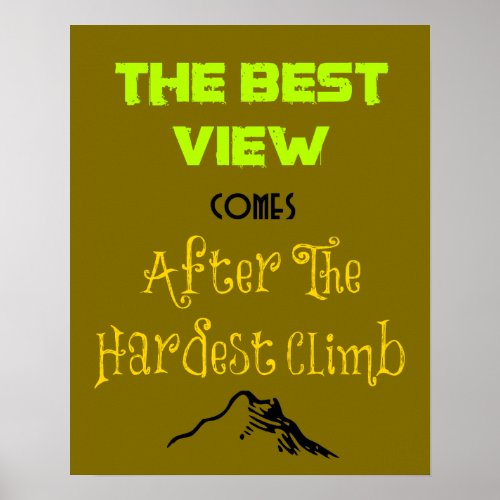 Inspirational Motivating Hiking Quote Typography Poster