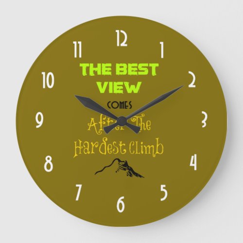 Inspirational Motivating Quote Typography Large Clock