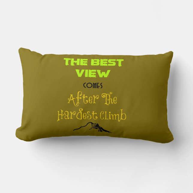 Inspirational Motivating Quote Typography Lumbar Pillow (Front)