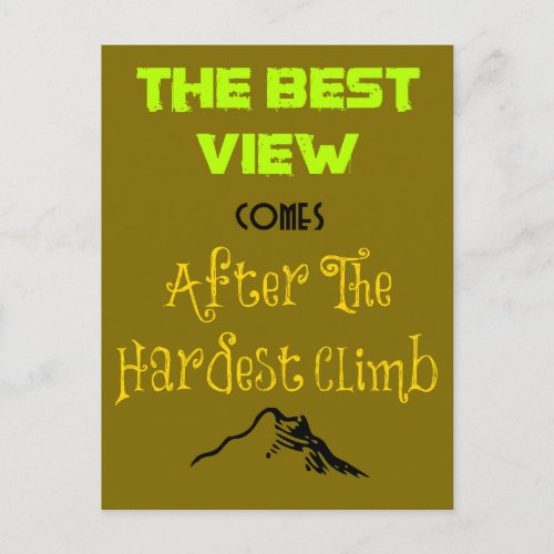 Inspirational Motivating Quote Typography Postcard