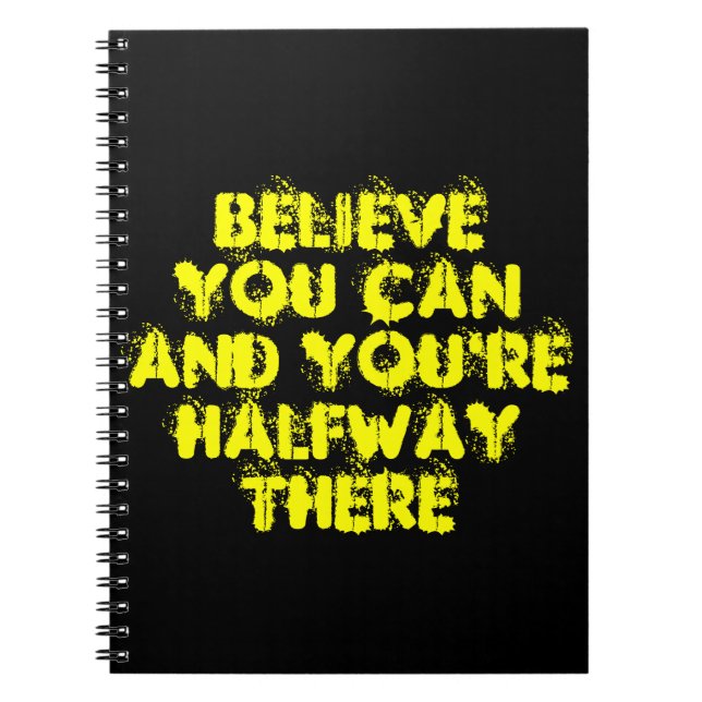 Inspirational Motivation Positive Success Quotes Notebook (Front)