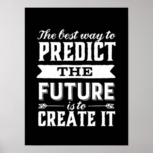 Inspirational Motivation Quote Create The Future Poster