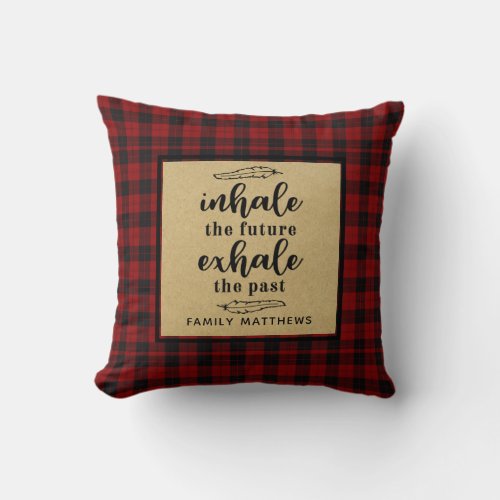 Inspirational Motivation Quote Lumberjack Buffalo Throw Pillow