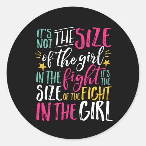 Inspirational Motivation Quote Strong Woman Girl Classic Round Sticker