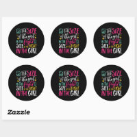 Inspirational Motivation Quote Strong Woman Girl Classic Round Sticker