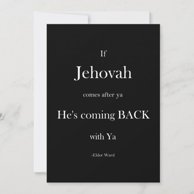 Inspirational motivational Christian Pastor Quote  Thank You Card (Front)