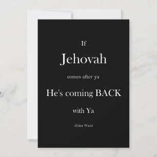 Inspirational motivational Christian Pastor Quote  Thank You Card