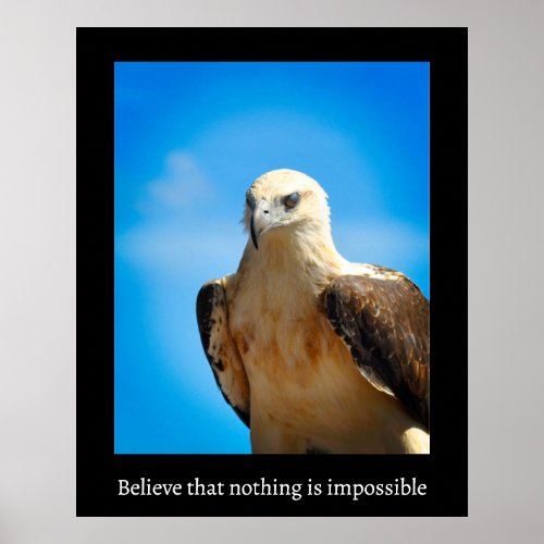 Inspirational Motivational Eagle designed quote Poster