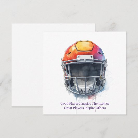 Inspirational Motivational Football Helmet  (Front/Back)