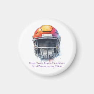 Inspirational Motivational Football Helmet Magnet
