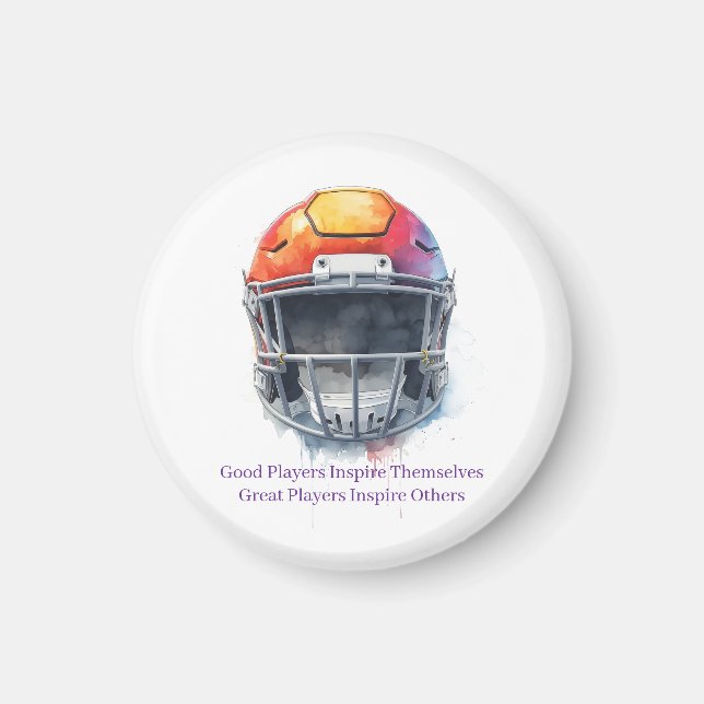 Inspirational Motivational Football Helmet  Magnet (Front)