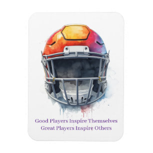 Inspirational Motivational Football Helmet Magnet