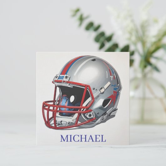 Inspirational Motivational Football Helmet Name (Standing Front)