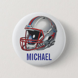 Inspirational Motivational Football Helmet Name Button