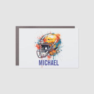 Inspirational Motivational Football Helmet Name Car Magnet