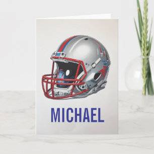 Inspirational Motivational Football Helmet Name Card