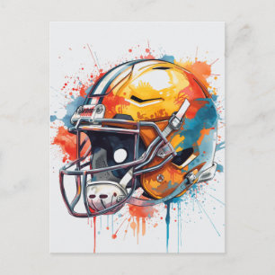 Inspirational Motivational Football Helmet  Postcard